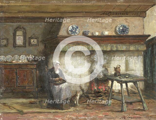 Interior of a Cottage in Scheveningen, 1887. Creator: Willem Adriaan Alexander Liernur.