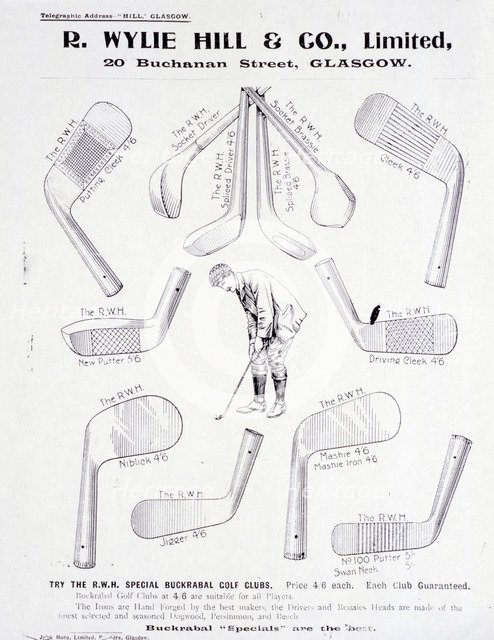 Page from a golf equipment catalogue, c1925-c1940. Artist: Unknown