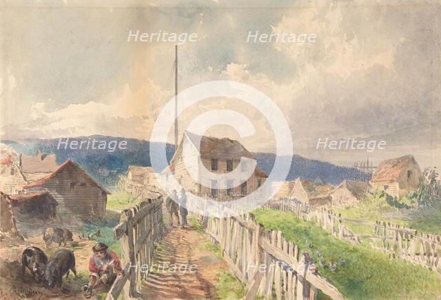 First Telegraph House at Heart's Content, Newfoundland, 1866, 1866. Creator: Robert Charles Dudley.