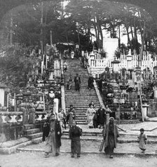 A Buddhist cemetery near Kurodani Monastery, Kyoto, Japan, 1904.Artist: Underwood & Underwood