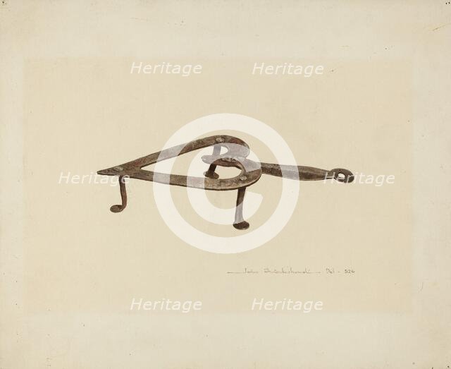 Flat Iron Holder, c. 1939. Creator: John Swientochowski.