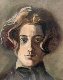 Self-portrait with long hair, 1907. Creator: Schiele, Egon (1890-1918).