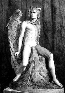 The International Exhibition: "Lucifer", a plaster statue, by Constantio Corti, 1862. Creator: Unknown.