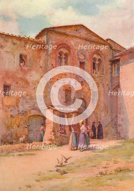 'The House of the Provost, San Gimignano', c1900 (1913). Artist: Walter Frederick Roofe Tyndale.