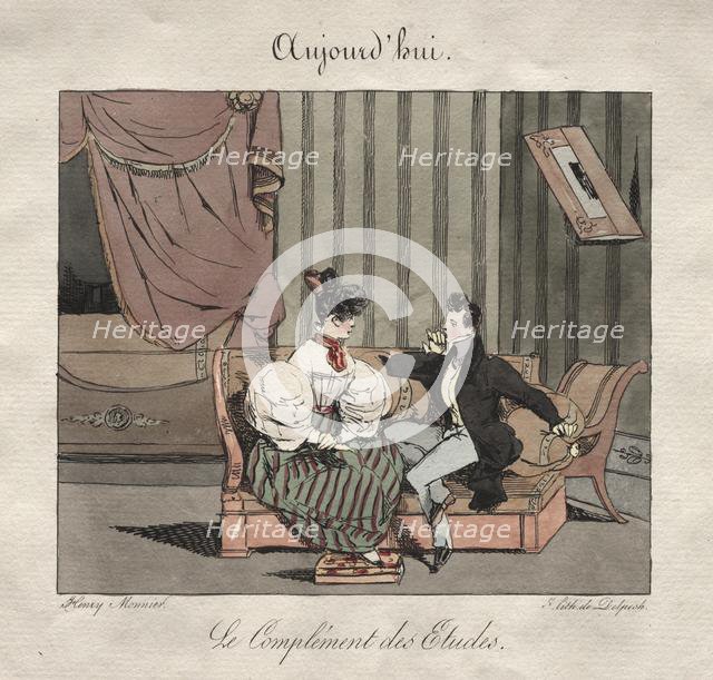 Parisian Occasions: The Complement of the Students. Creator: Henry Bonaventure Monnier (French, 1805-1877).