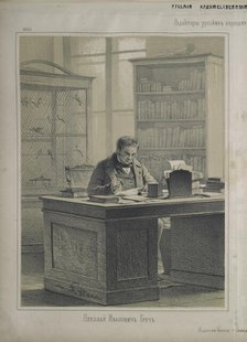 Portrait of the philologist and publisher Nikolai Ivanovich Gretsch (1787-1867), 1853. Creator: Timm, Wassili (George Wilhelm) (1820-1895).