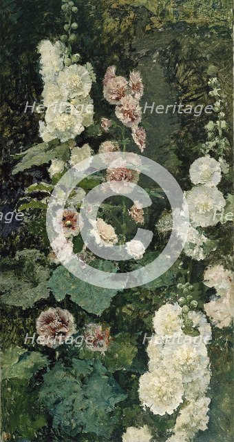 Hollyhocks, 1872. Artist: Fortuny, Marià (1838-1874)
