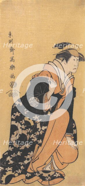Actor Nakamura Kumetaro II as Minato, the Wife of Yura Hyogonosuke, 1794-95., 1794-95. Creator: Tôshûsai Sharaku.