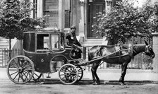 A horse-drawn carriage, London, 1926-1927. Artist: Unknown