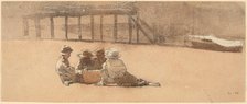 Four Boys on a Beach, 1873. Creator: Winslow Homer.