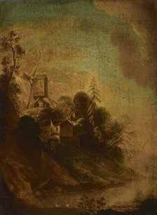 Landscape with a Windmill, 19th century. Creator: Unknown.