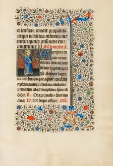 Saint Vincent with a Book and a Palm; Book of Hours, about 1440-1450. Creator: Workshop of the Bedford Master.