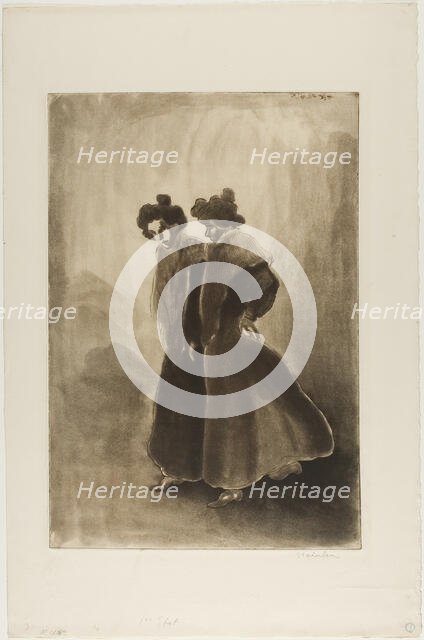 Two Women, 1902. Creator: Theophile Alexandre Steinlen.