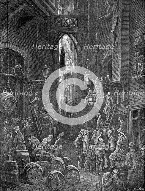 'A Riverside Street', 1872.  Artist: Laplante