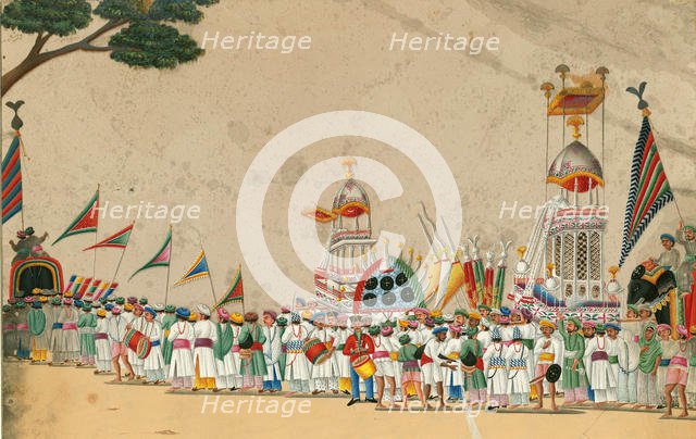Festival procession, c. 1800. Artist: Indian Art  