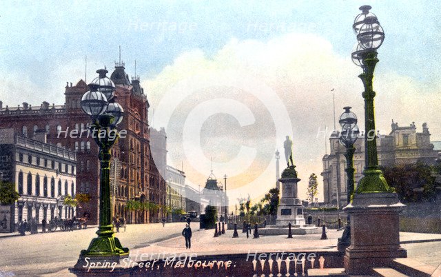 Spring Street, Melbourne, Australia, 1912. Artist: Unknown