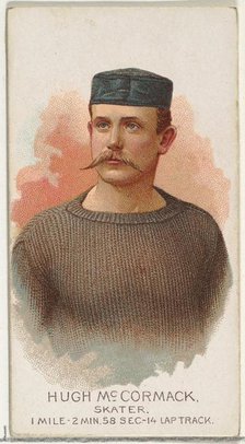 Hugh McCormack, Skater, from World's Champions, Series 2 (N29) for Allen & Ginter Cigarett..., 1888. Creator: Allen & Ginter.