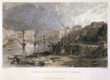 View of Sunderland and the Iron Bridge looking eastwards, 1833. Artist: Unknown