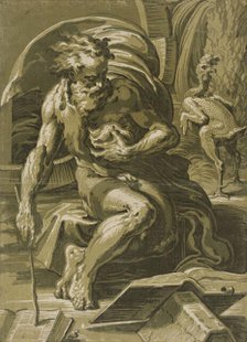 Diogenes (image 1 of 2), c1527. Creators: Ugo da Carpi, Parmigianino.