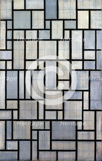 Composition with Grid 2, 1915. Artist: Mondrian, Piet (1872-1944)