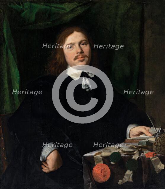 Portrait of a Man with Documents, 1655. Creator: Bartholomeus van der Helst.