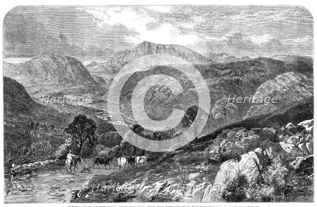 "The Valley of the Lledr", by J. C. Reed, from the exhibition of the new Water-Colour Society, 1861. Creator: Unknown.