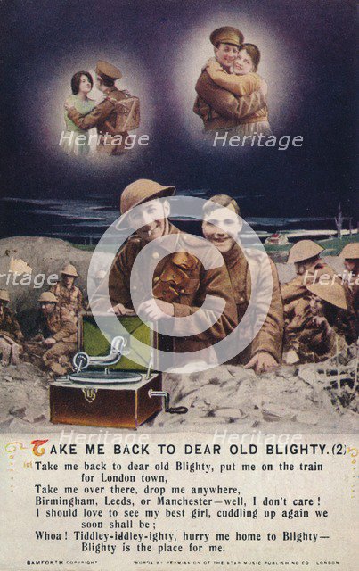 'Take Me Back To Dear Old Blighty (2)', c1916.  Artist: Unknown.