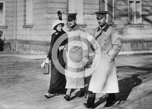 Victoria Louise, Ernst August and Prince Oscar, 1913. Creator: Bain News Service.