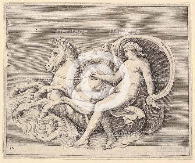 Female Nude with Two Seahorses, published ca. 1599-1622. Creator: Unknown.