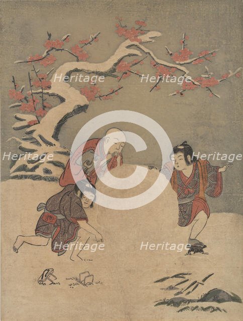 The Snow Ball, 1770., 1770. Creator: Suzuki Harunobu.