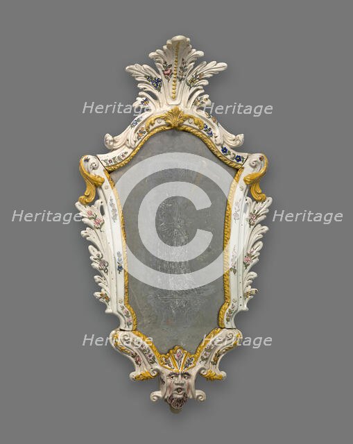 Mirror: Female Harlequin, Italy, 1740/60. Creator: Unknown.