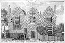 View of a house in Wells Street, Hackney, London, c1800. Artist: Anon