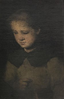 La fillette en gris, mid-late 19th century.  Creator: Theodule Ribot.