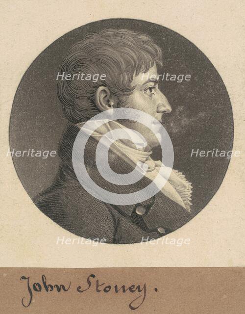 John Stoney, 1809. Creator: Charles Balthazar Julien Févret de Saint-Mémin.