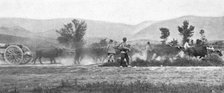 'Autour de la bataille du Kaimaktchalan; le transport de l'artillerie lourde sur le front de Macedoi Creator: Vladimir Betzitch.