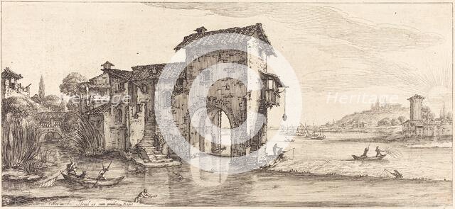 The Watermill, probably c. 1630. Creator: Jacques Callot.