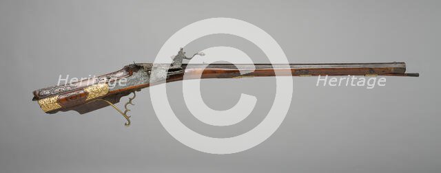 Wheellock Rifle, Vienna, c. 1725. Creator: Johann Casper Rudolph.