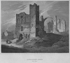 'Lindisfarne Abbey. West Front', 1814. Artist: John Greig.