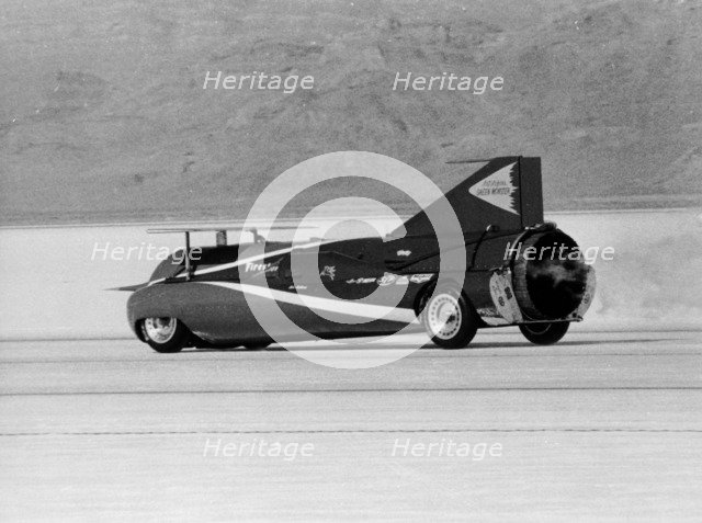 Art Arfons' 'Green Monster' Land Speed Record car, Bonneville Salt Flats, Utah, USA, c1964-c1966. Artist: Unknown