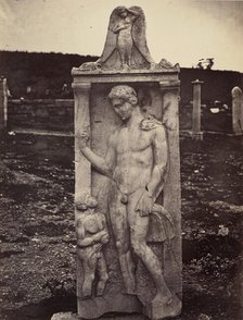 Stele from the Kerameikos Cemetery, Athens, early 1880s. Creator: William James Stillman.