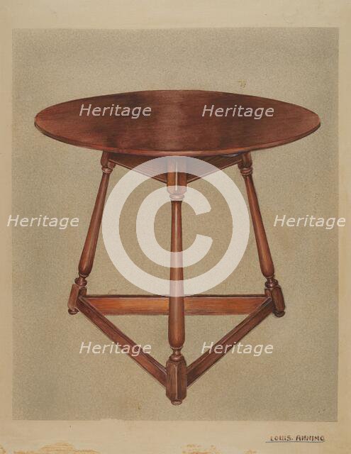 Table, c. 1937. Creator: Louis Annino.