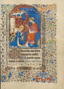 The Coronation of the Virgin; Book of Hours, about 1420-1430. Creator: Master of the Harvard Hannibal.