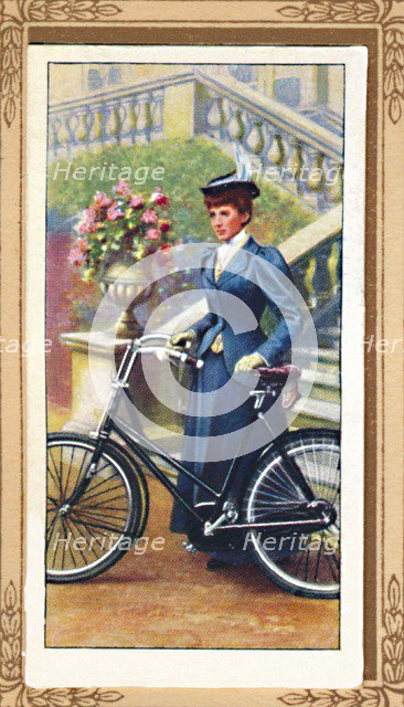 'Lady Cyclist, 1896', 1939. Artist: Unknown.