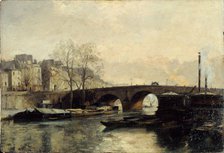 Pont Marie seen from Quai des Celestins, 1886. Creator: Paul Schaan.