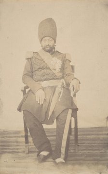 Portrait of Ardeshir Mirza, uncle of the king, 1840s-60s. Creator: Possibly by Luigi Pesce.