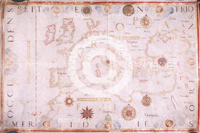 Map of Europe, 1570. Creator: Diego Homem.