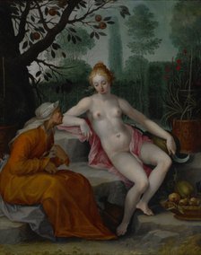 Vertumnus and Pomona, c. 1605. Artist: Bloemaert, Abraham (1566-1651)