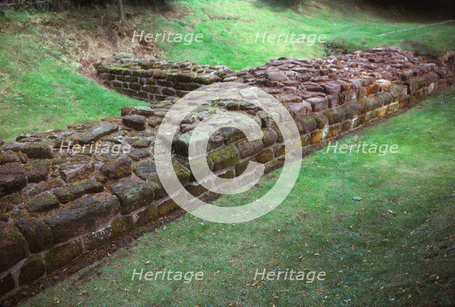 Wall of Roman Town, Aldborough, Yorkshire, 20th century. Artist: CM Dixon.