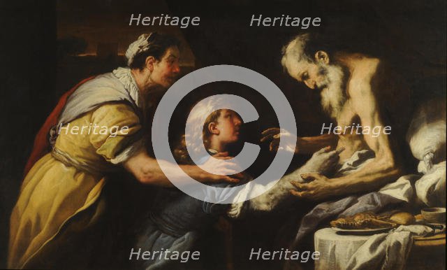 Isaac blessing Jacob. Creator: Giordano, Luca (1632-1705).