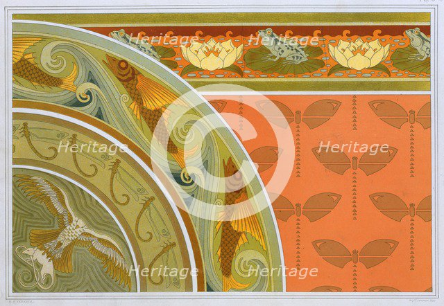 Designs for wallpaper borders, pub. 1897. Creator: Maurice Pillard Verneuil (1869?1942).
